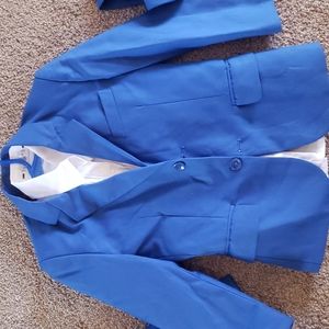 Blue Blazer, Blue Pants, White Button Down Shirt